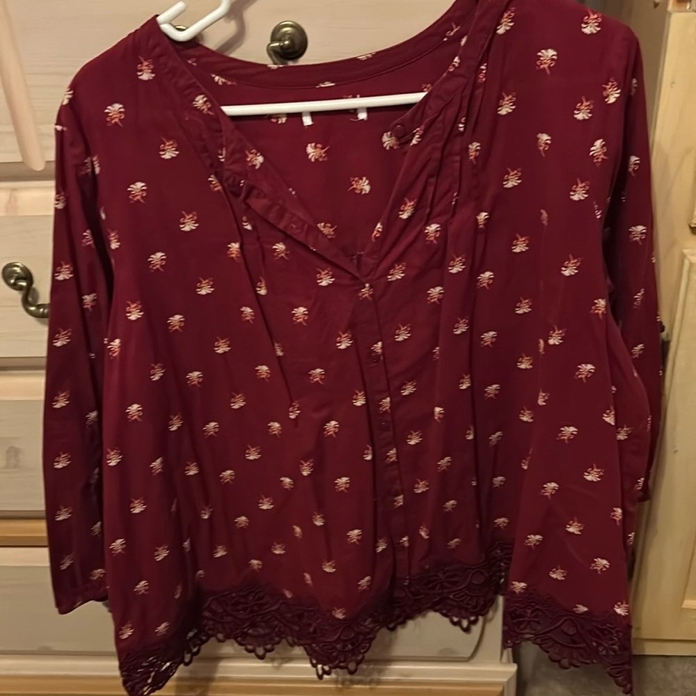 LC Lauren Conrad 3/4 sleeve blouse